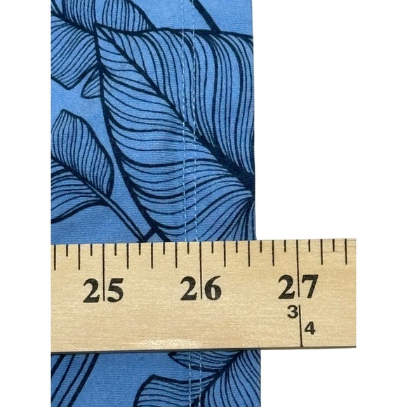 Goodfellow & Co Mens Blue Leaf Print V Neck T Shirt Size L - Picture 6 of 8